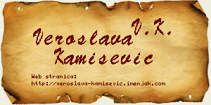 Veroslava Kamišević vizit kartica